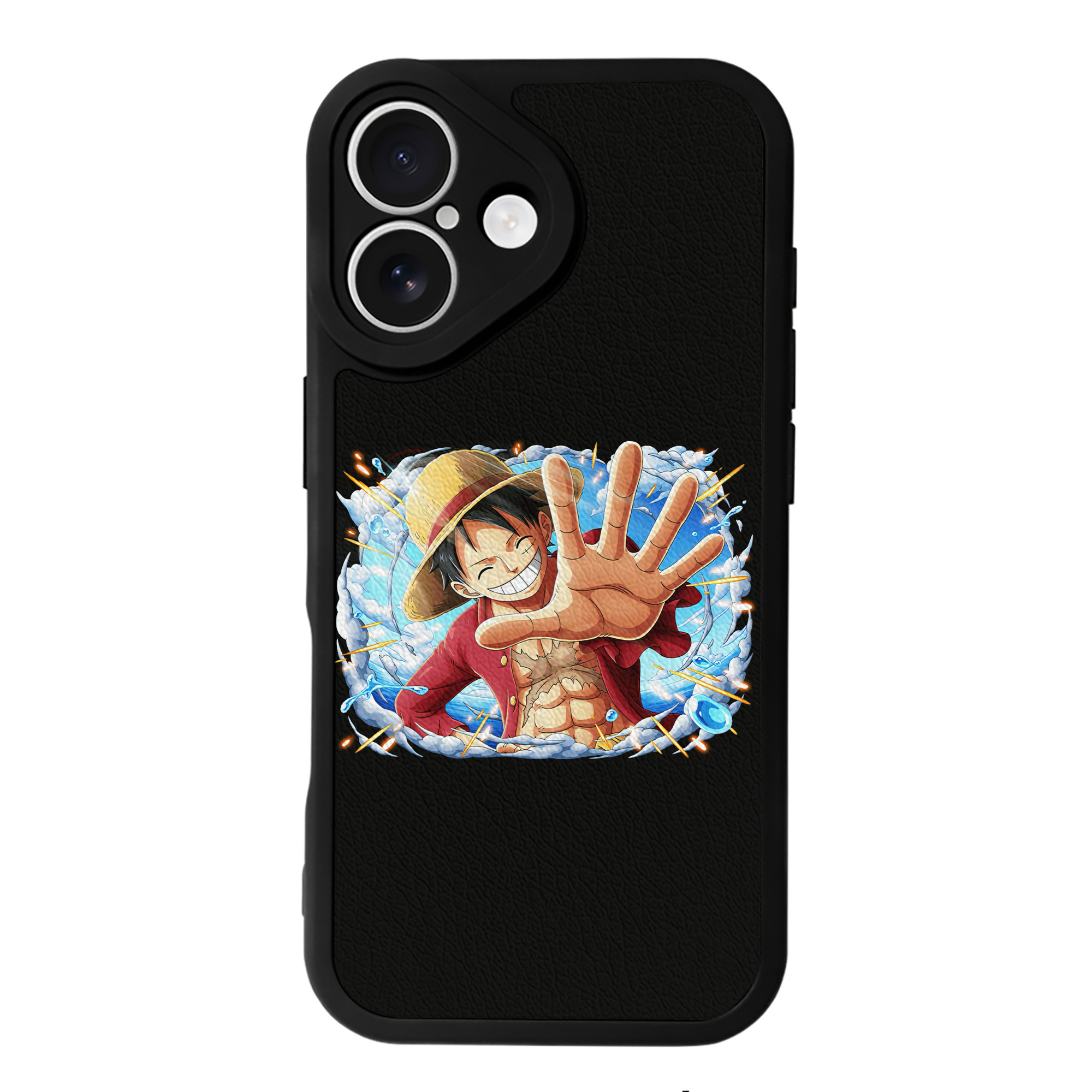（画像用） ワンピース モンキー・D・ルフィ ONE PIECE Monkey D. Luffy 【iPhone 16シリーズ対応】シリコンスマホケース（レザー調） 材質：シリコン